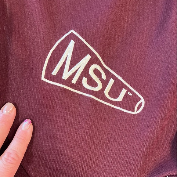 Vintage Little Kings girls MSU maroon white 2 pc cheerleader outfit dress size 7 - Picture 2 of 9